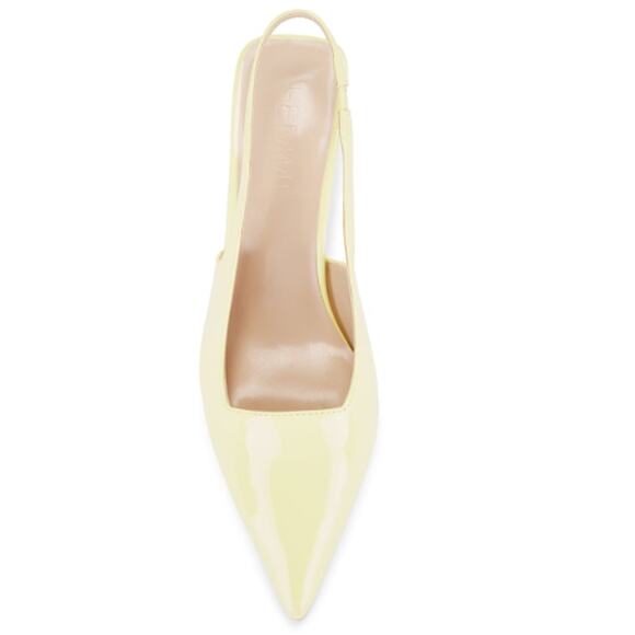 FEMME LA x REVOLVE G55 Kitten Heel in Butter Yellow – EUC Size 8 - Picture 4 of 9